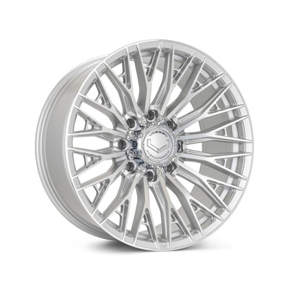 Vossen HFX-6 18x9 - 6x135 - ET0 - Super Deep Face - 87.1 - Silver Polished Wheel