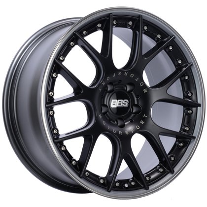 BBS CH-RII 20x9 5x112 ET30 Satin Black Center Platinum Lip SS Rim Prot Wheel -82mm PFS/Clip Req