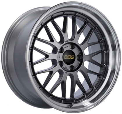 BBS LM 19x9.5 5x112 ET23 Diamond Black Center Diamond Cut Lip Wheel - 82mm PFS/Clip Required