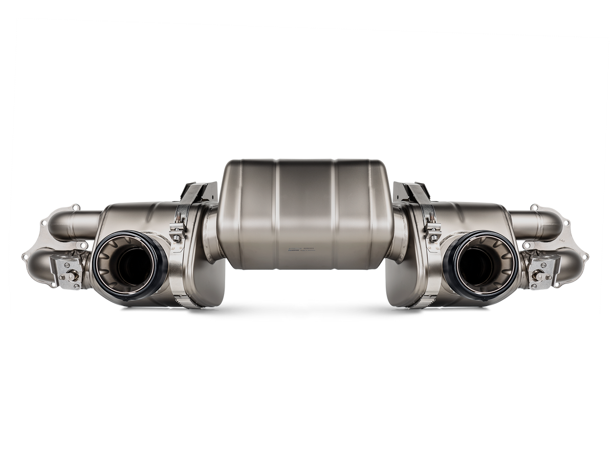 Akrapovič Porsche 718 Cayman GT4 / Spyder / Porsche 718 Cayman GTS 4.0 / Boxster GTS 4.0 Slip-On Race Line (Titanium) — S-PO/TI/18 — manufacturer photo 1