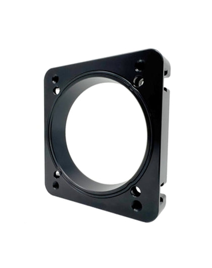 Torque Solution 06-21 Subaru STI EJ Big Bore Manifold Big Bore 76mm Throttle Body Adapter - Black