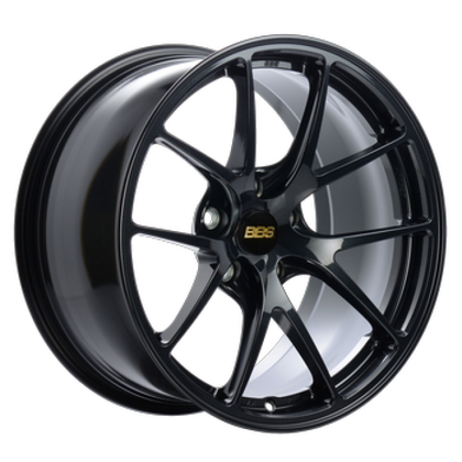 BBS 18x9.5 5x120 ET23 82mm PFS Ring/Clip Required - Metallic Black Subtle Blue Flake