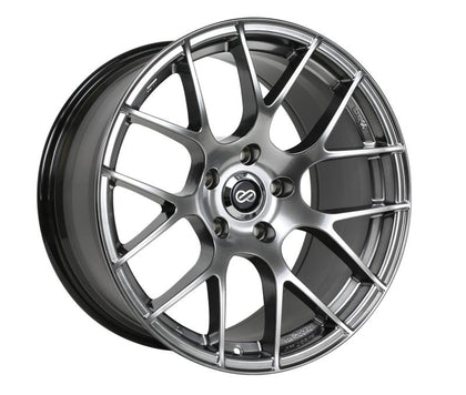 Enkei Raijin 19x8 42mm Inset 5x120 Bolt Pattern 72.6 Hub Bore Hyper Silver Wheel (representative: same model & finish, other size)