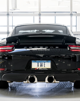 AWE Tuning Porsche 911 (991.2) Carrera / S SwitchPath Exhaust for PSE Cars - Chrome Silver Tips