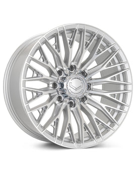Vossen HFX-6 - 20X9.5 - 6X139.7 - ET15 - DEEP - 106.1 - SP - SILVER POLISHED