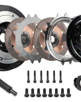 DKM Clutch 01-06 Mini Cooper/S R53 184mm Ceramic Twin Disc MR Clutch w/Flywheel (750 ft/lbs Torque)