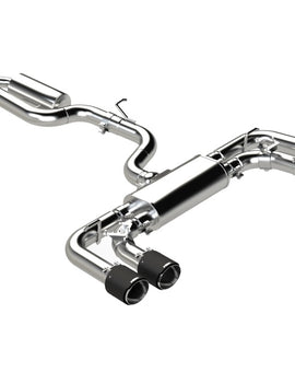 MBRP 2022 Volkswagon Golf R MK8 T304 Stainless Steel 3in Cat-Back, Quad Rear Exit- Carbon Fiber Tips