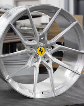 Vossen x Novitec NF8 21x9.5 ET:38 Brushed - Gloss Clear Ferrari 296 Front Wheel