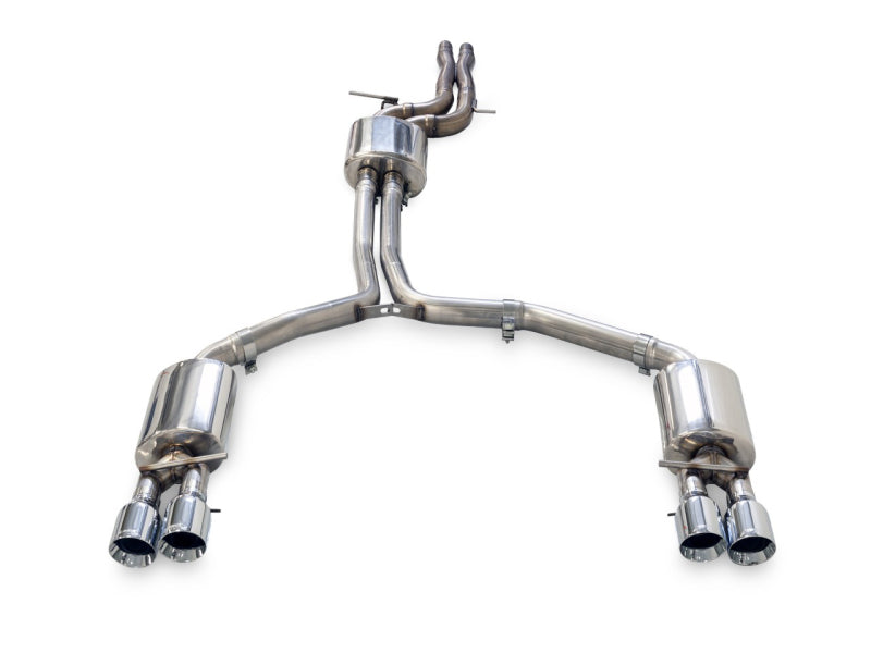 AWE Tuning Audi C7 A7 3.0T Touring Edition Exhaust - Quad Outlet Chrome Silver Tips