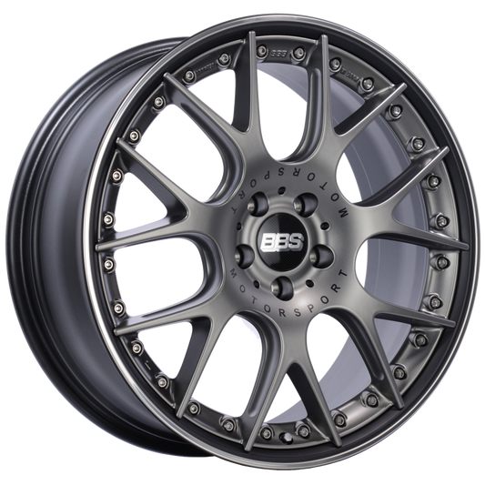 BBS CH-RII 20x8.5 5x120 ET32 Satin Platinum Center Black Lip SS Rim Prot Wheel -82mm PFS/Clip Req