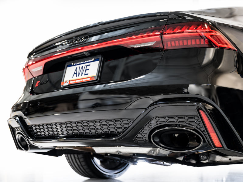 AWE Tuning 21-23 Audi C8 RS6/RS7 SwitchPath Cat-back Exhaust - Diamond Black Tips