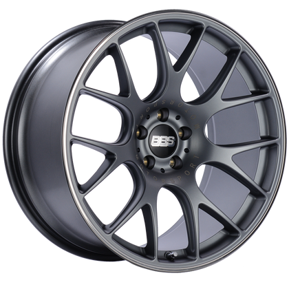 BBS CH-R 20x10.5 5x112 ET25 Satin Titanium Polished Rim Protector Wheel -82mm PFS/Clip Required