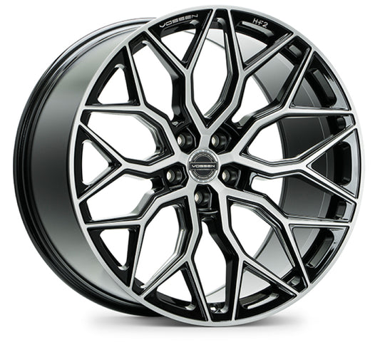 Vossen HF-2 19x8.5 / 5x114.3 / ET32 / Flat Face / 73.1 - Brushed Gloss Black Wheel