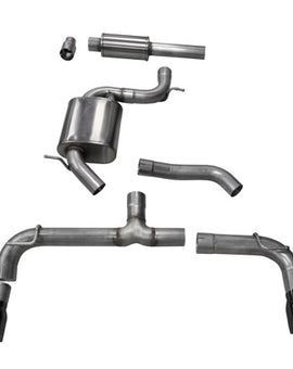 Corsa 14-16 Volkswagen GTI Mk7 Black Sport 3.0in Cat-Back Dual Rear Exit with Single Pro-Series Tips