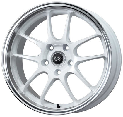 Enkei PF01 17x9 5x114.3 35mm Offset 75mm Hub Bore - White Machined (representative: same model & finish, other size)