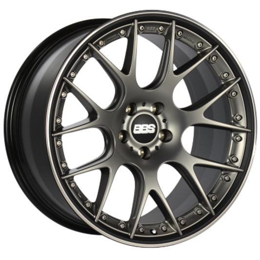 BBS CH-RII 20x9 5x130 ET48 CB71.6 Satin Platinum Center Black Lip Stainless Rim Protector Wheel