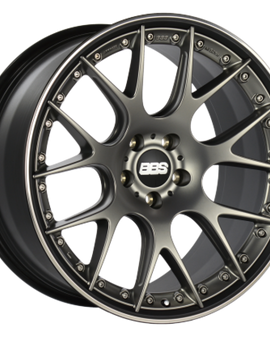 BBS CH-RII 22x10 5x120 ET38 / 72.5 CB Satin Platinum Center Black Lip SS Rim Protector Wheel