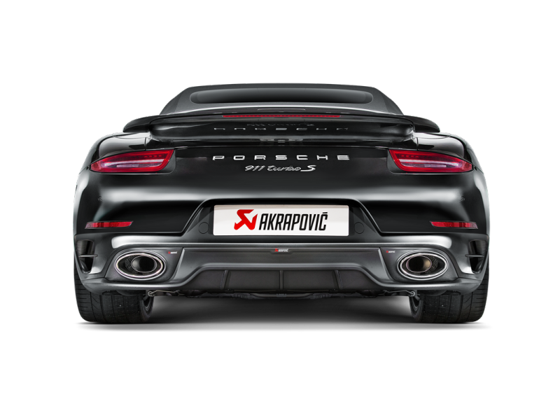 Akrapovic 14-15 Porsche 911 Turbo/Turbo S (991) Slip-On Line (Titanium) w/ Carbon Titanium Tips