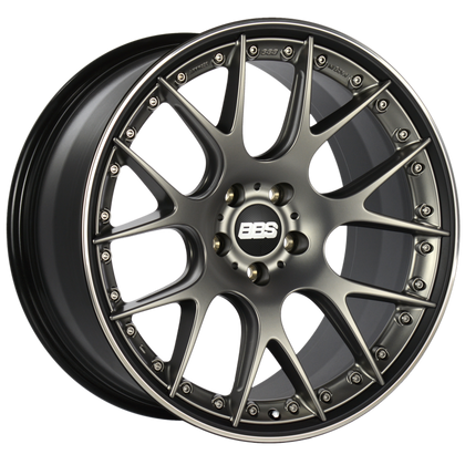 BBS CH-RII 21x10.5 5x120 ET35 Satin Platinum Center Black Lip SS Rim Prot Wheel -82mm PFS/Clip Req