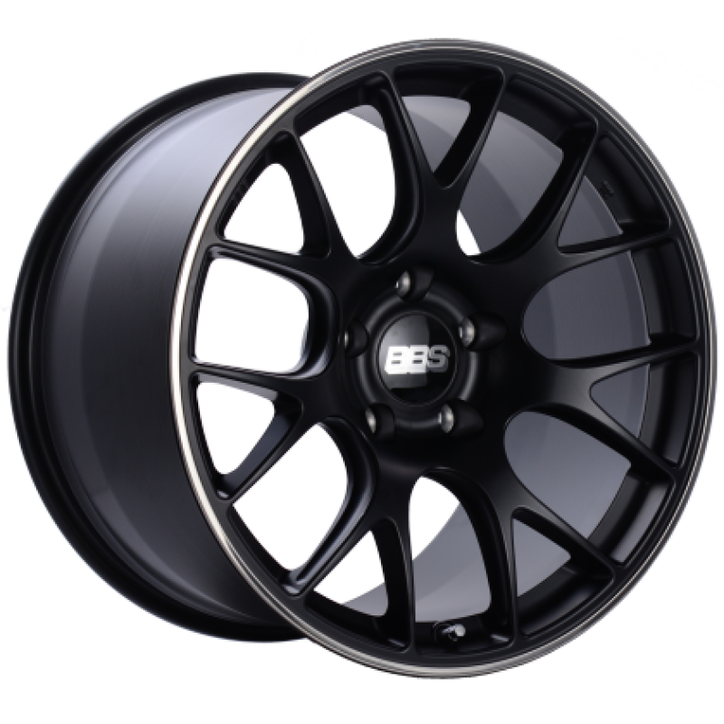 BBS CH-R 19x8 5x120 ET40 Satin Black Polished Rim Protector Wheel -82mm PFS/Clip Required