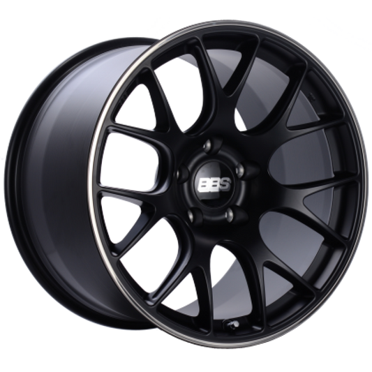 BBS CH-R 19x9.5 5x112 ET45 Satin Black Polished Rim Protector Wheel -82mm PFS/Clip Required