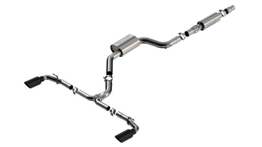 Borla 22-23 Volkswagen Golf GTI 2.0L AT/MT 3inch S-Type Cat-Back Exhaust - 4in Black Chrome Tips