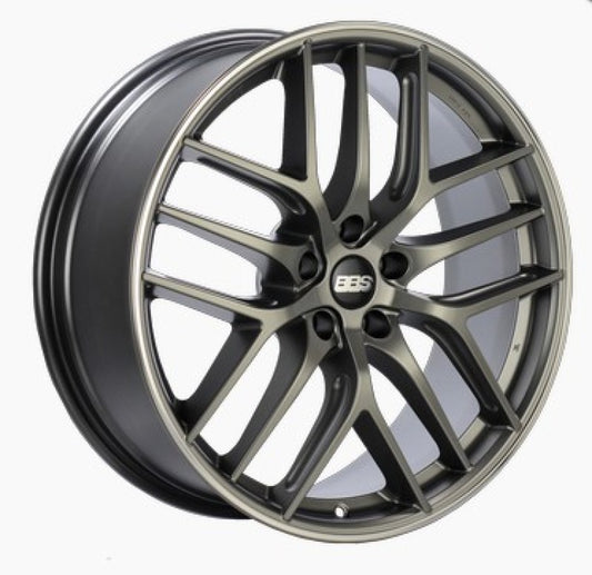 BBS CC-R 20x8.5 5x120 ET32 Satin Platinum Polished Rim Protector Wheel -82mm PFS/Clip Required