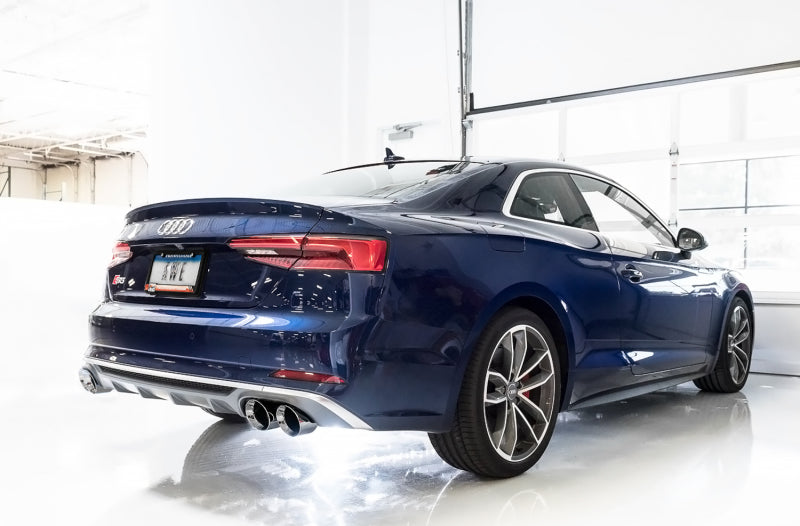 AWE Tuning Audi B9 S4 Touring Edition Exhaust - Non-Resonated (Silver 102mm Tips)