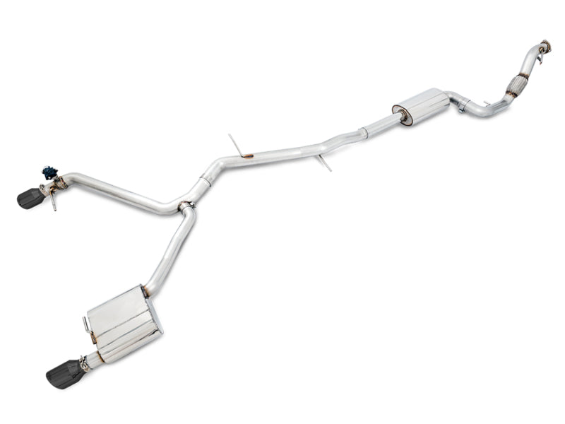 AWE Tuning Audi B9 A4 SwitchPath Exhaust Dual Outlet - Diamond Black Tips (Includes DP and Remote)