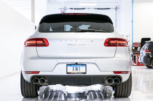 AWE Tuning Porsche Macan Touring Edition Exhaust System - Chrome Silver 102mm Tips