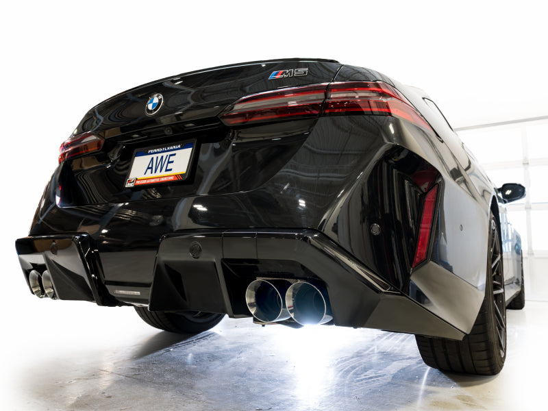 AWE BMW G90/G99 M5 Track Edition Catback Exhaust - Chrome Silver Tips