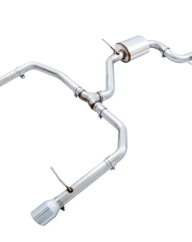 AWE Tuning 18-21 Volkswagen Jetta GLI Mk7 Track Exhaust - Chrome Silver Tips (Fits High-Flow DP)