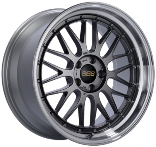 BBS LM 18x8 5x114.3 ET35 Diamond Black Center / Diamond Cut Lip Wheel PFS/Clip Required