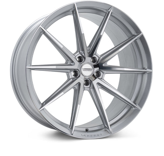 Vossen HFX-2 22x9 / 5x112 / ET25 / Flat Face / 66.5 - Silver Polished Wheel