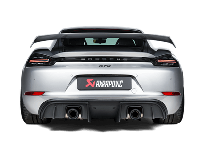 Akrapovic 2020+ Porsche Cayman GT4 (718) Slip-On Race Line (Titanium) (Req Tips / Option 2)