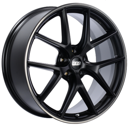 BBS CI-R 20x10.5 5x114.3 ET39 Satin Black Polished Rim Protector Wheel - 82mm PFS/Clip Required