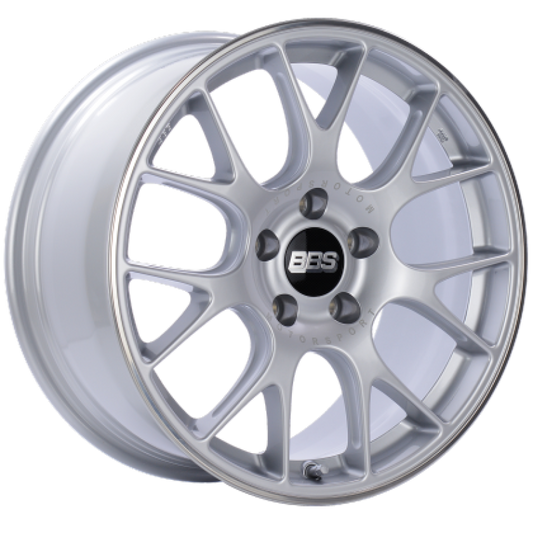 BBS CH-R 20x9 5x130 ET49 CB71.6 Brilliant Silver Polished Rim Protector Wheel w/ Motorsport Etching