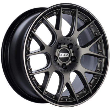 BBS CH-RII 21x10.5 5x112 ET17 CB66.5 Platinum Center Black Rim w/ SS Rim Prot Wheel -82mm PFS Req