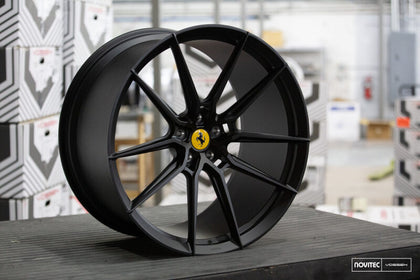 Vossen x Novitec NF9 22x12 ET:49 Satin Black Ferrari 458 Rear Wheel