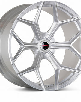 Vossen x Novitec NL4-5L 21x13 ET:57 Brushed - Gloss Clear Lamborghini Aventador Rear Wheel