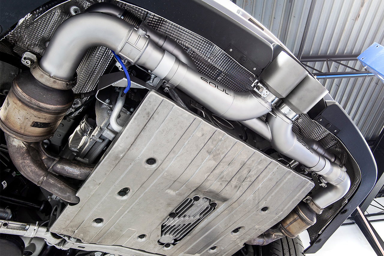 Soul Performance Porsche 991 GT3 / 911R Support Brackets (for Modular Competition Exhaust Package)