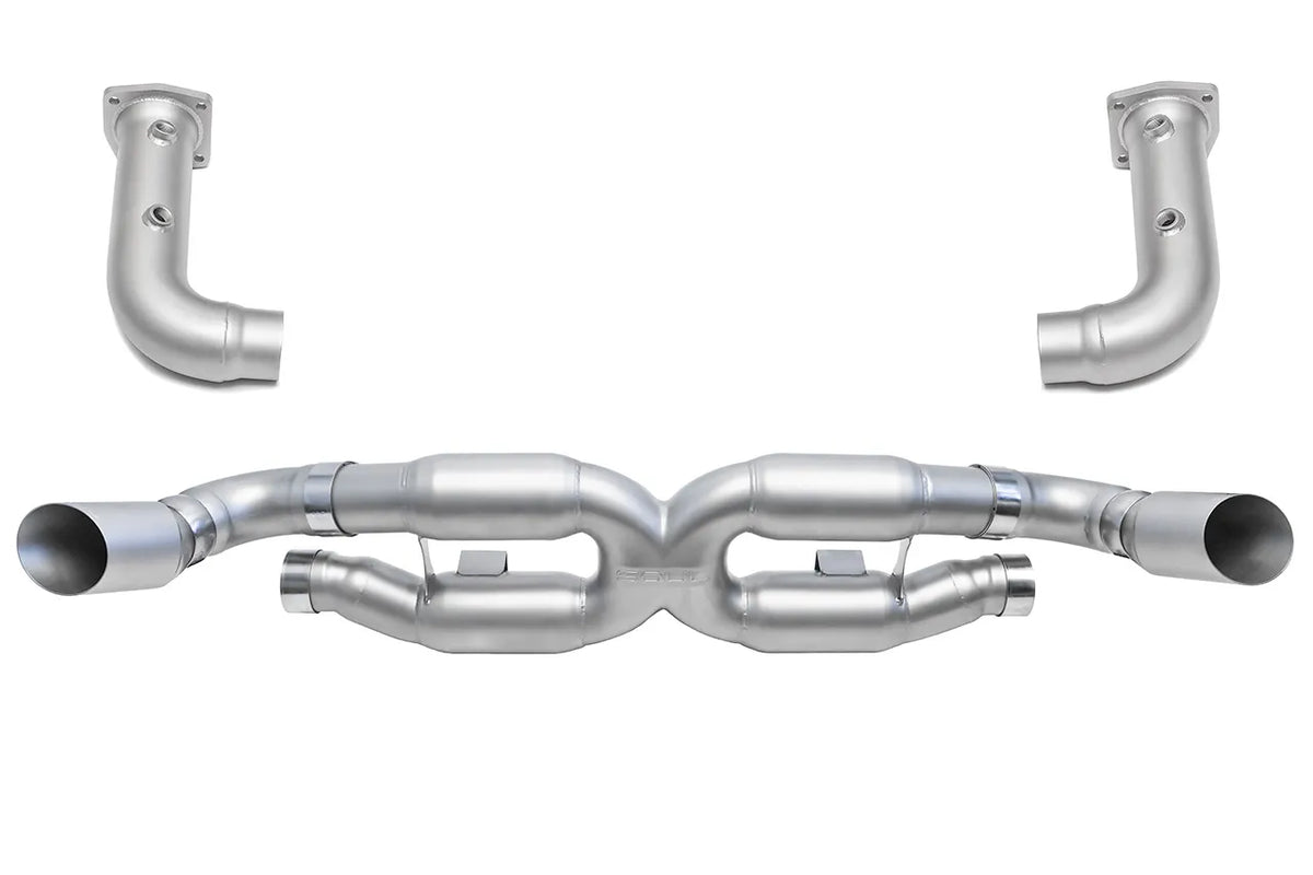 SOUL Porsche 997.2 Turbo Competition X-Pipe Exhaust System (includes Cat Bypass Pipes)