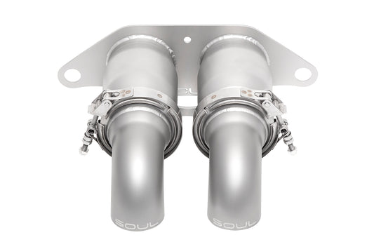 Soul Performance Porsche 991 GT3 / GT3 RS Bolt-On Resonated Turn Down Exhaust Tips