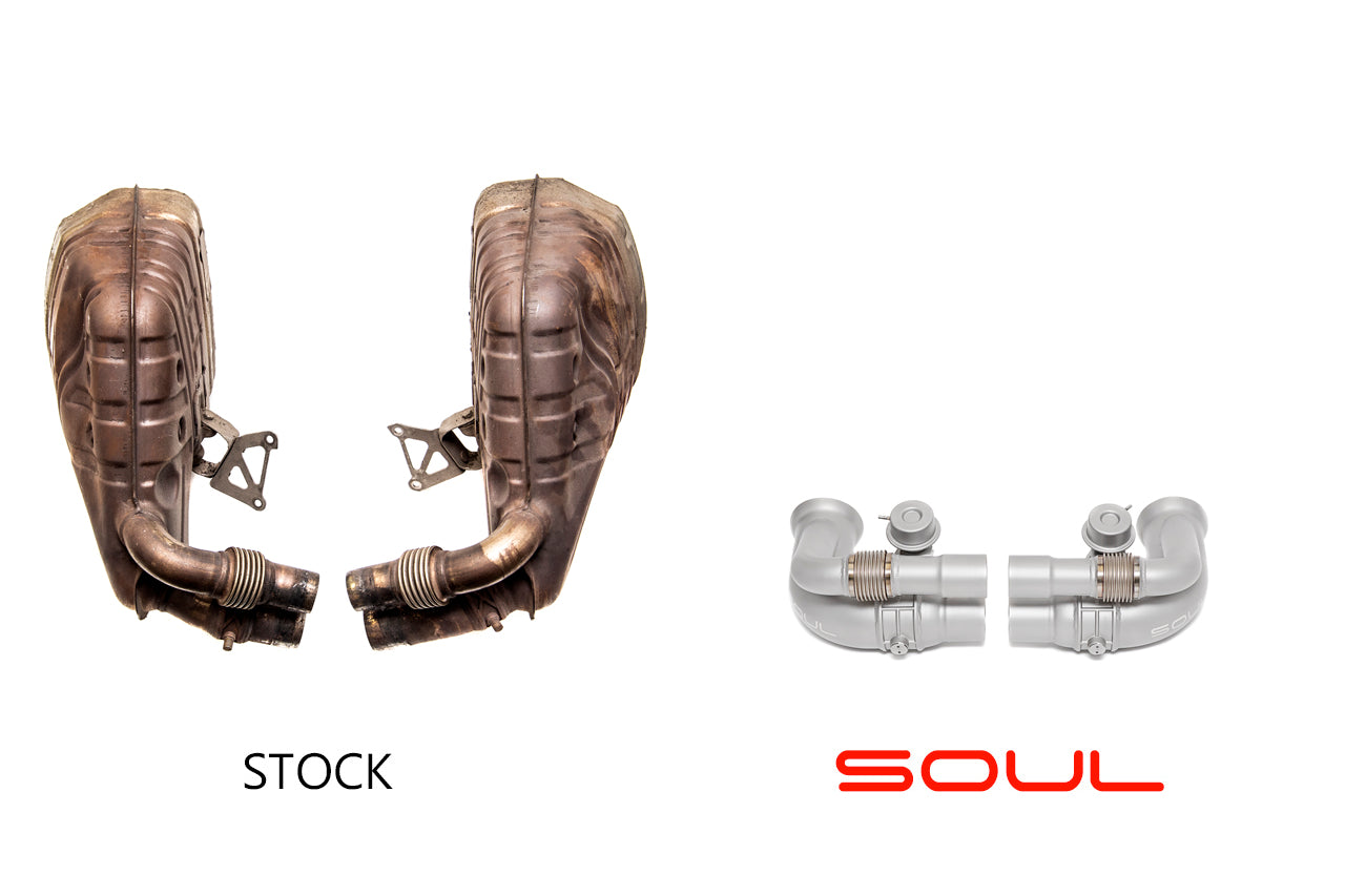 Soul Performance Porsche 997 GT3 Valved Side Muffler Bypass Pipes