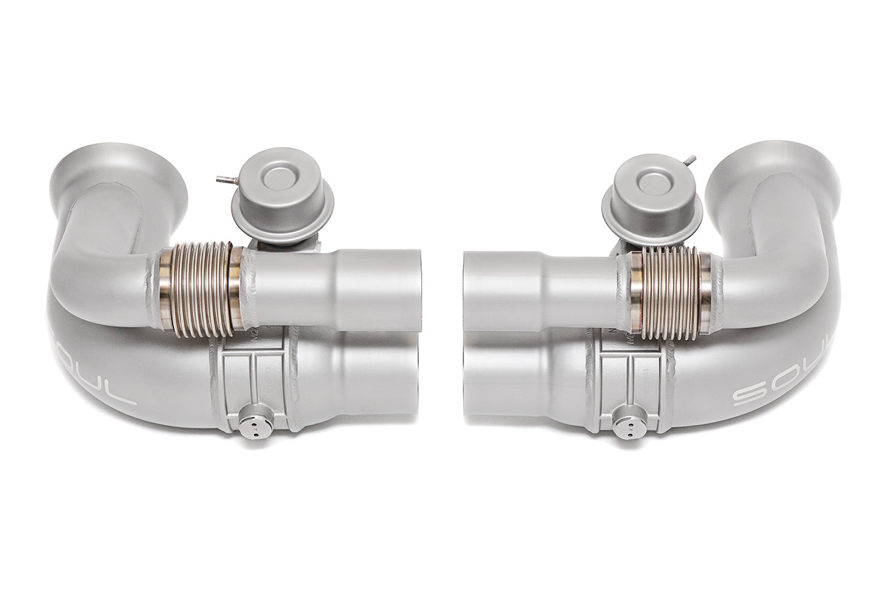 Soul Performance Porsche 991 GT3 / GT3 RS / 911R Valved Side Muffler Bypass Pipes