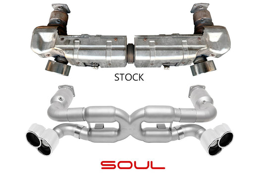 Soul Performance Porsche 996 Turbo Sport X-Pipe Exhaust System