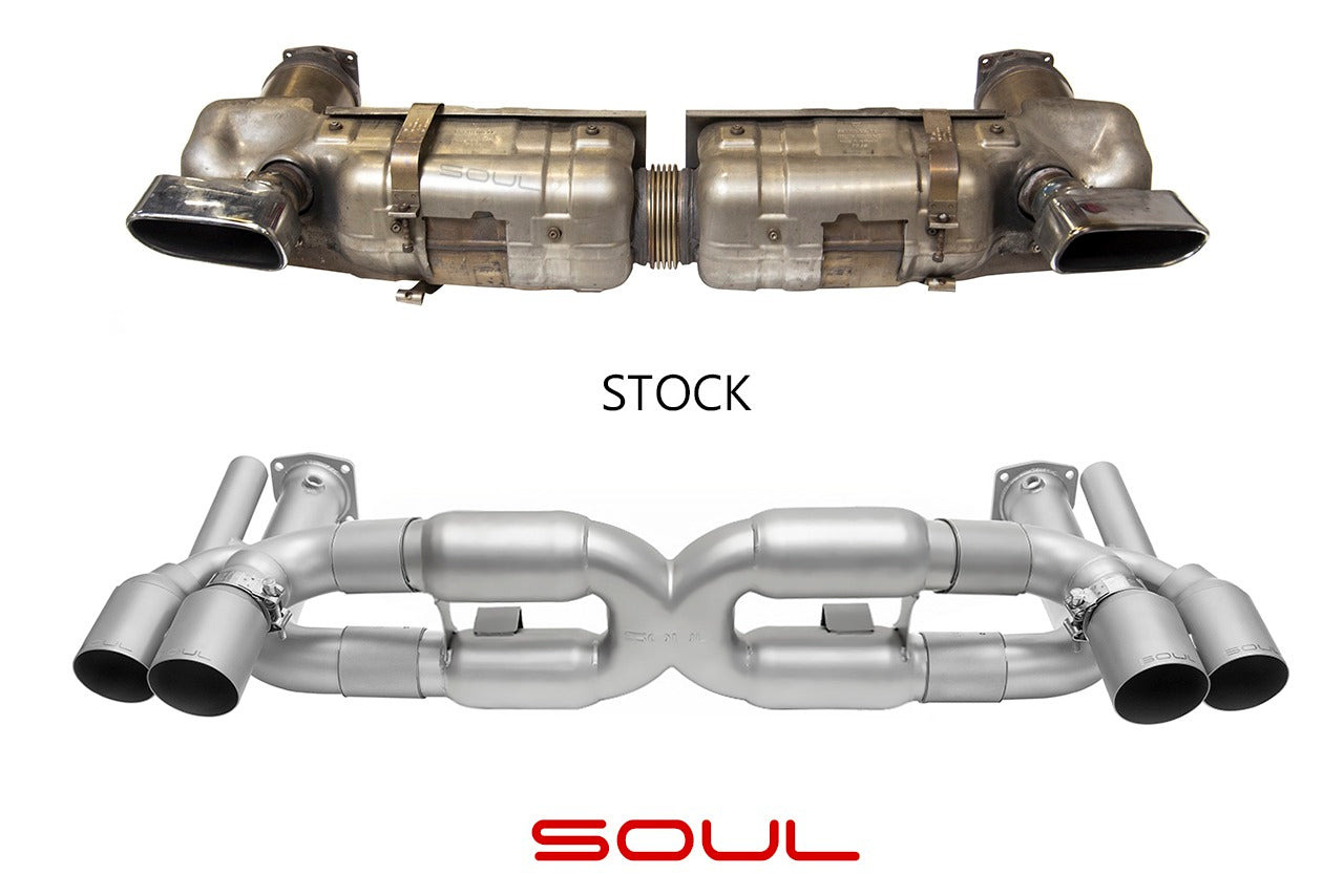 Soul Performance Porsche 997.1 Turbo Competition X-Pipe Exhaust System
