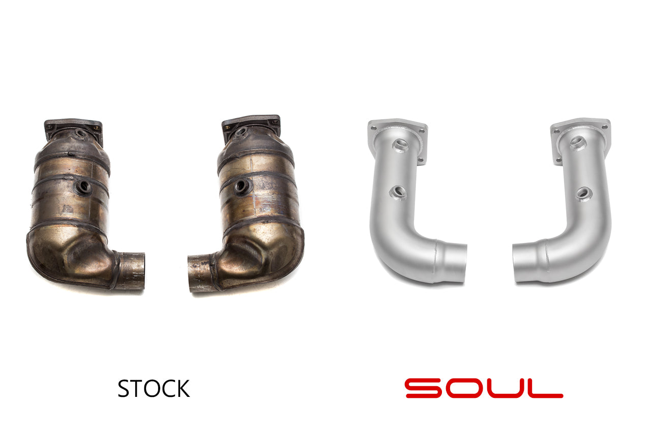 Soul Performance Porsche 991 Turbo Cat Bypass Pipes