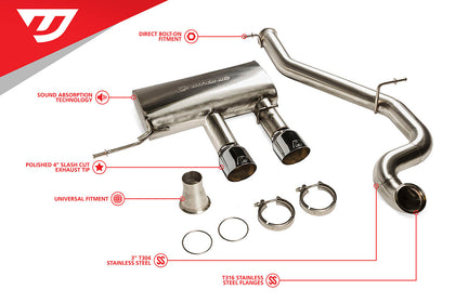 Unitronic MK6 Golf R 3" Cat-Back Exhaust System