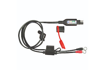 OptiMate MONITOR- 12V lead-acid auto-marine Permanent battery lead (40"-100cm- 15/16""- M8 rings) with integrated battery status / charge system monitor.